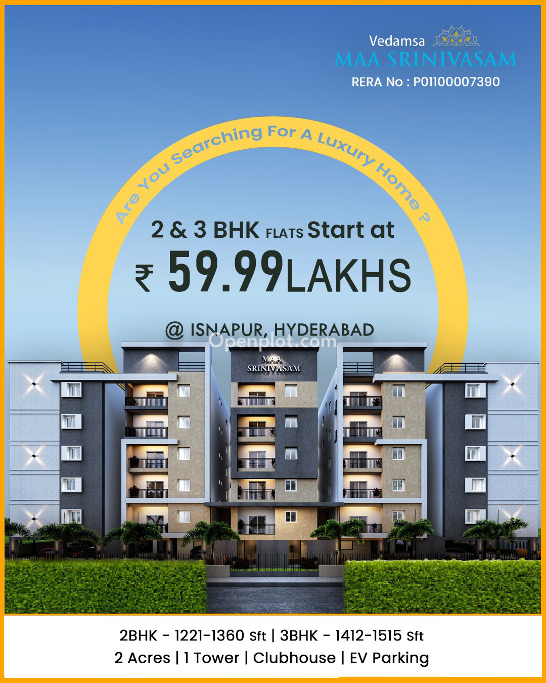 2 BHK Apartment for Sale in Isnapur,Sangareddy